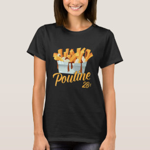 T-shirt Retro Poutine Canada Montréal Aliments pour gourme
