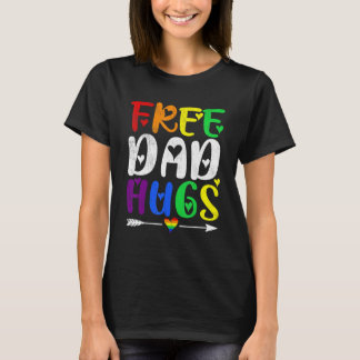T-shirt Retro Pride LGBTQ Mens Gratuit Papa Embrasse Droit