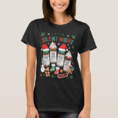 T-shirt Retro Profol Silent Night Icu Nurses Funny Merry C (Devant)