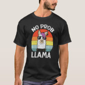 T-shirt Retro Punk No Prob Llama Pas De Problème Lamaste L (Devant)