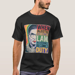 T-shirt Rétro Quand L'Injustice Devient La Résistance À La