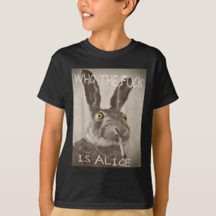 T-shirt Rétro Qui F_ck Est Alice Funny Rabbit