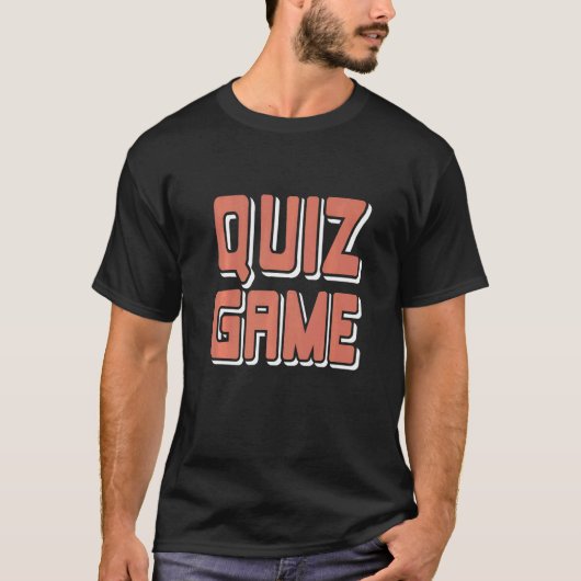 T-shirt Retro QUIZ Jeu pour le Cool Masters de jeu présent (Devant)