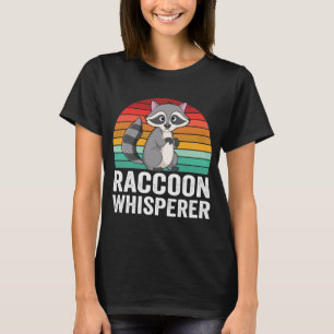 T-shirt Rétro Raccoon Whisperer design pour animal mignon