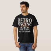 T-shirt Retro Racing Authentic fired car sport (Devant entier)