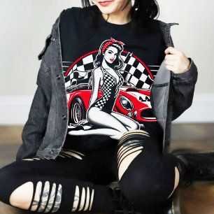 T-shirt Retro Racing Pin-up