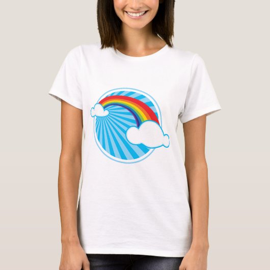 T-SHIRT RETRO RAINBOW (Devant)
