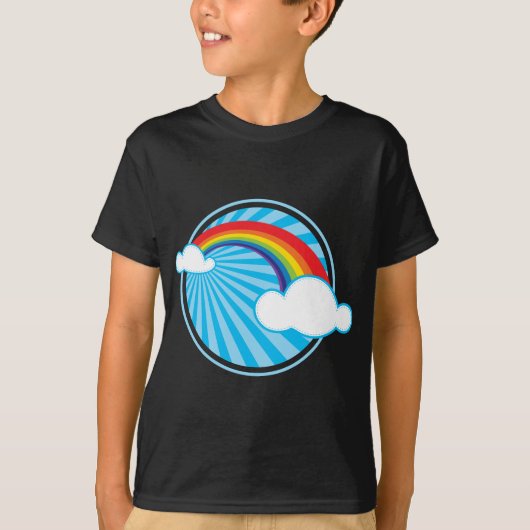 T-SHIRT RETRO RAINBOW (Devant)