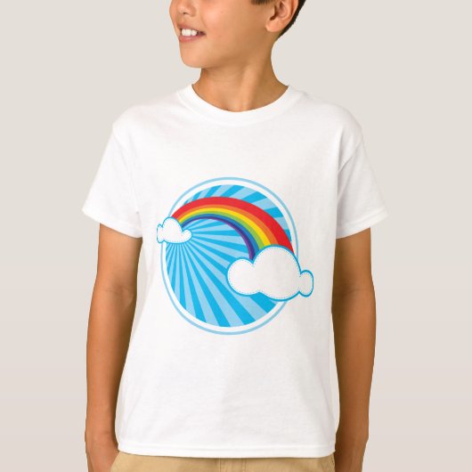 T-SHIRT RETRO RAINBOW (Devant)