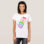 T-Shirt Retro Rainbow Flip Phone (Devant entier)