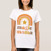 T-shirt Retro Rainbow Mama boho (Devant)