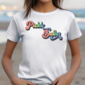 T-shirt Retro Rainbow Pickleballer Funny pickleball