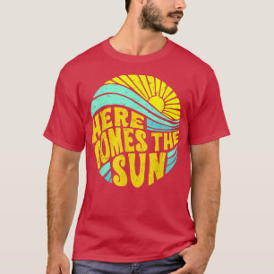 T-shirt Retro Rainbow Sunrise Voici Le Soleil Positif