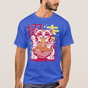 T-shirt Retro Ramen Maneki Neko Cat2765