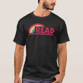 T-shirt Retro Reading Rainbow Read Parodyeacher retro (Devant)