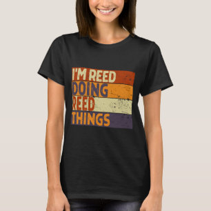 T-shirt Retro Reed Faisant des Choses de Reed Drôle de Bla