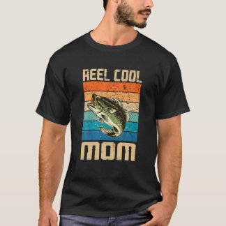 T-shirt Retro Reel Cool Maman Pêcheuse Vintage Pêche Mo Mo