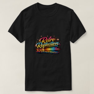 T-shirt Rétro réflexion : coucher de soleil esthétique vin
