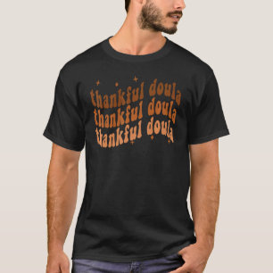 T-shirt Rétro Remerciements Doula Automne Thanksgiving Dou