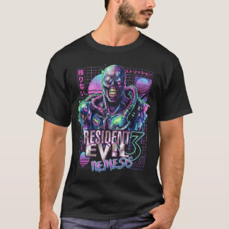 T-shirt Rétro Resident Evil Survival Horror Nemesis PS Sty