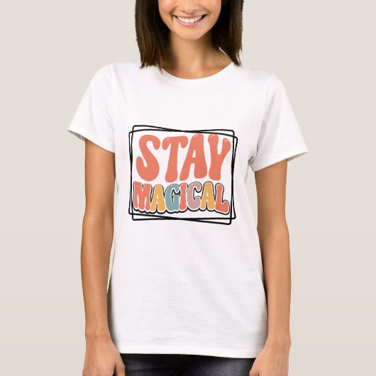 T-shirt Retro Rester magique (Devant)