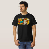 T-Shirt Rétro Restez Positif (Devant entier)