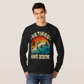 T-shirt Retro Retired Private Detective Vintage Retirement (Devant entier)