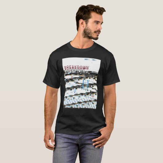 T-shirt Rétro-Rétro Ordinateur Glitch Geek programmeur Ne (Devant entier)