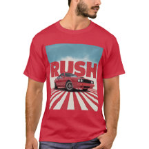 T-shirt rétro rétrocar RUSH Retro Red Sports Car |