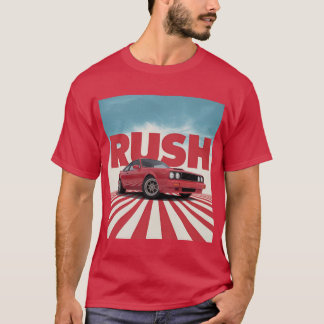 T-shirt rétro rétrocar RUSH Retro Red Sports Car |
