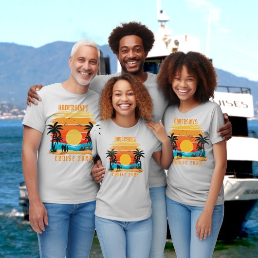 T-shirt Retro reuninon équipe de voyage en famille