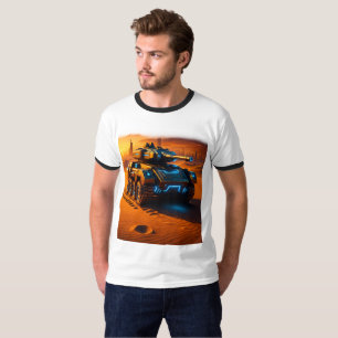 T-shirt Retro Ringer Tee – Char Tank dans un désert dystop