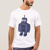 T-shirt Rétro robot - bleu (Devant)