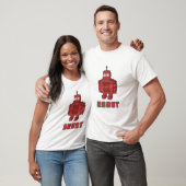 T-shirt Rétro robot rouge (Unisexe)