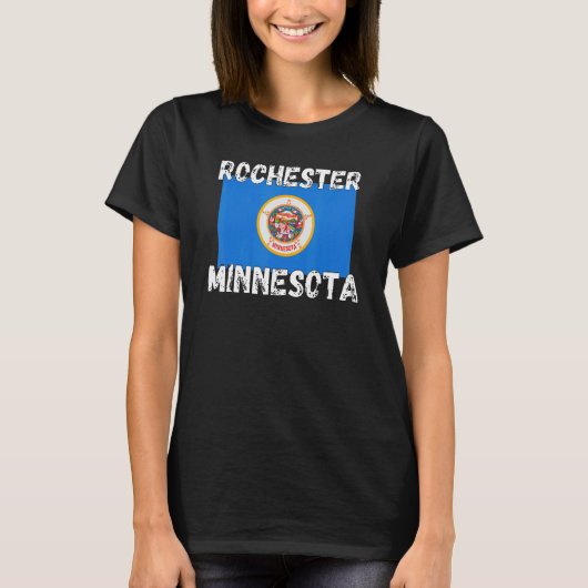 T-shirt Retro Rochester MN Minnesota City Apparel (Devant)