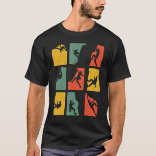 T-shirt Retro Rock Climber Vintage Escalade Montagnes Clim