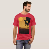 T-shirt Retro Rock Climbing Bouldering 80s Mountain Rock C (Devant entier)