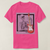 T-shirt Retro Rock & Roll Skeleton Guitare Player Figure M (Design devant)