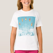 T-shirt Retro Rocket Navire Lancement d'Art Spatial Futuri (Devant)