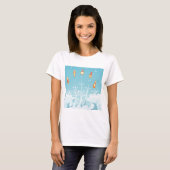 T-shirt Retro Rocket Navire Lancement d'Art Spatial Futuri (Devant entier)