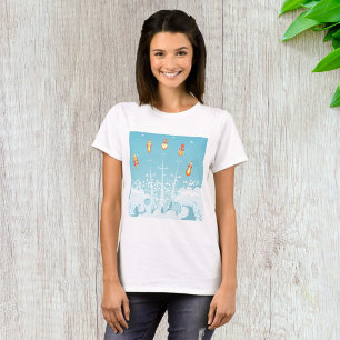 T-shirt Retro Rocket Navire Lancement d'Art Spatial Futuri