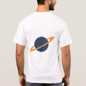 T-shirt Retro Rocket Ship Orbiting Dark Planet - Outer Spa (Dos)
