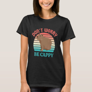 T-shirt Retro Rodent Capybara Dont Be Worry Be Capy 3