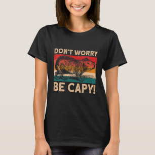 T-shirt Retro Rodent Capybara Ne Pas S'Inquiéter Être Capy