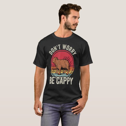 T-shirt Retro Rodent Capybara Ne Pas S'Inquiéter Être Capy (Devant entier)
