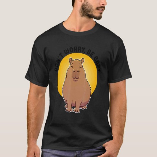 T-shirt Retro Rodent Capybara Ne Pas S'Inquiéter Être Capy (Devant)