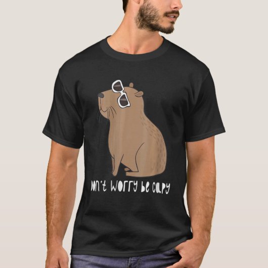 T-shirt Retro Rodent Capybara Ne Pas S'Inquiéter Être Capy (Devant)