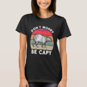 T-shirt Retro Rodent Capybara Ne Pas S'Inquiéter Être Capy (Devant)