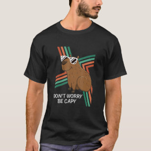 T-shirt Retro Rodent Capybara Ne Pas S'Inquiéter Être Capy