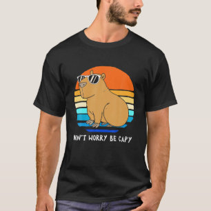 T-shirt Retro Rodent Funny Capybara Dont Be Worry Be Capy